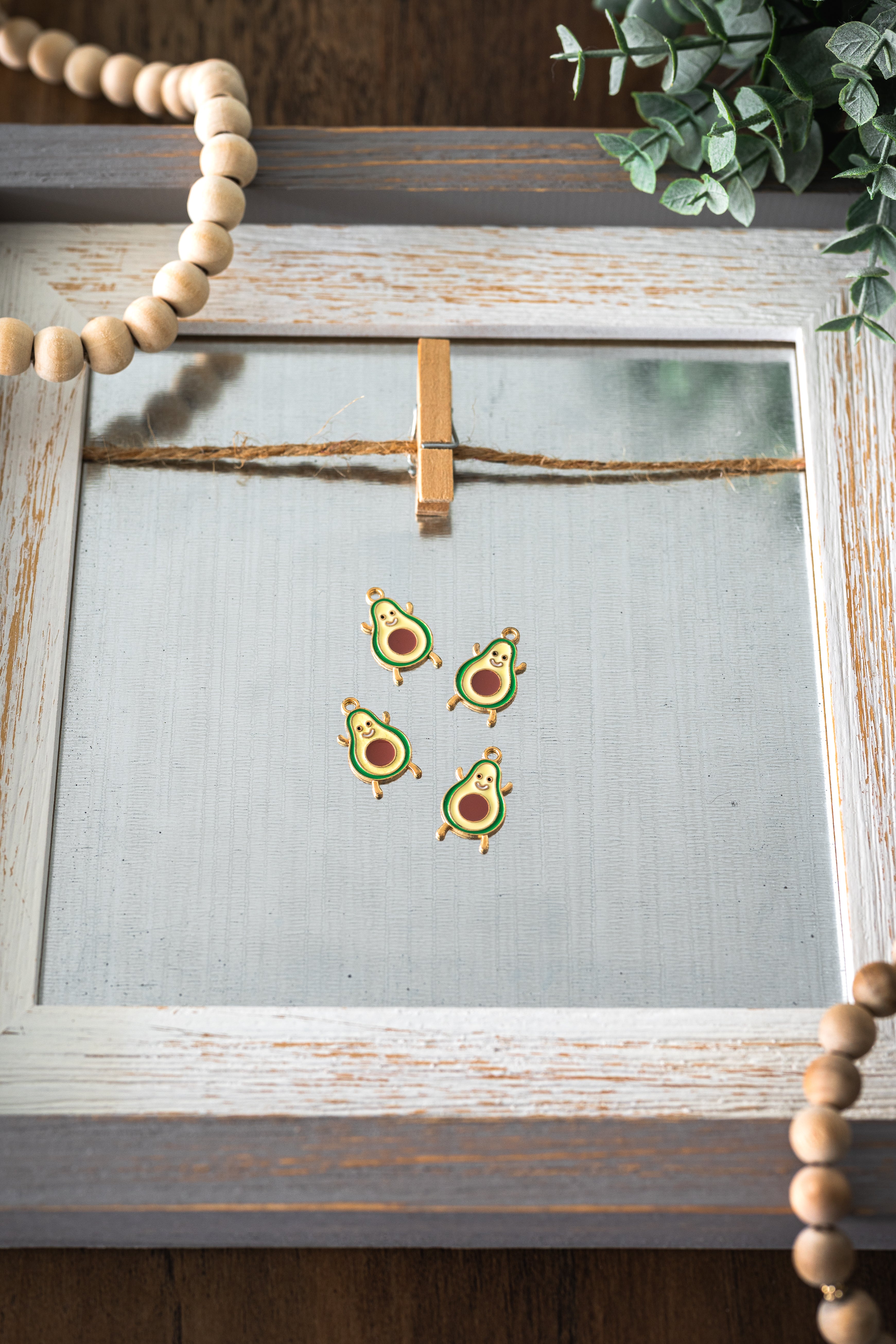 Avocado Charm with Gold Colour Plated Finish