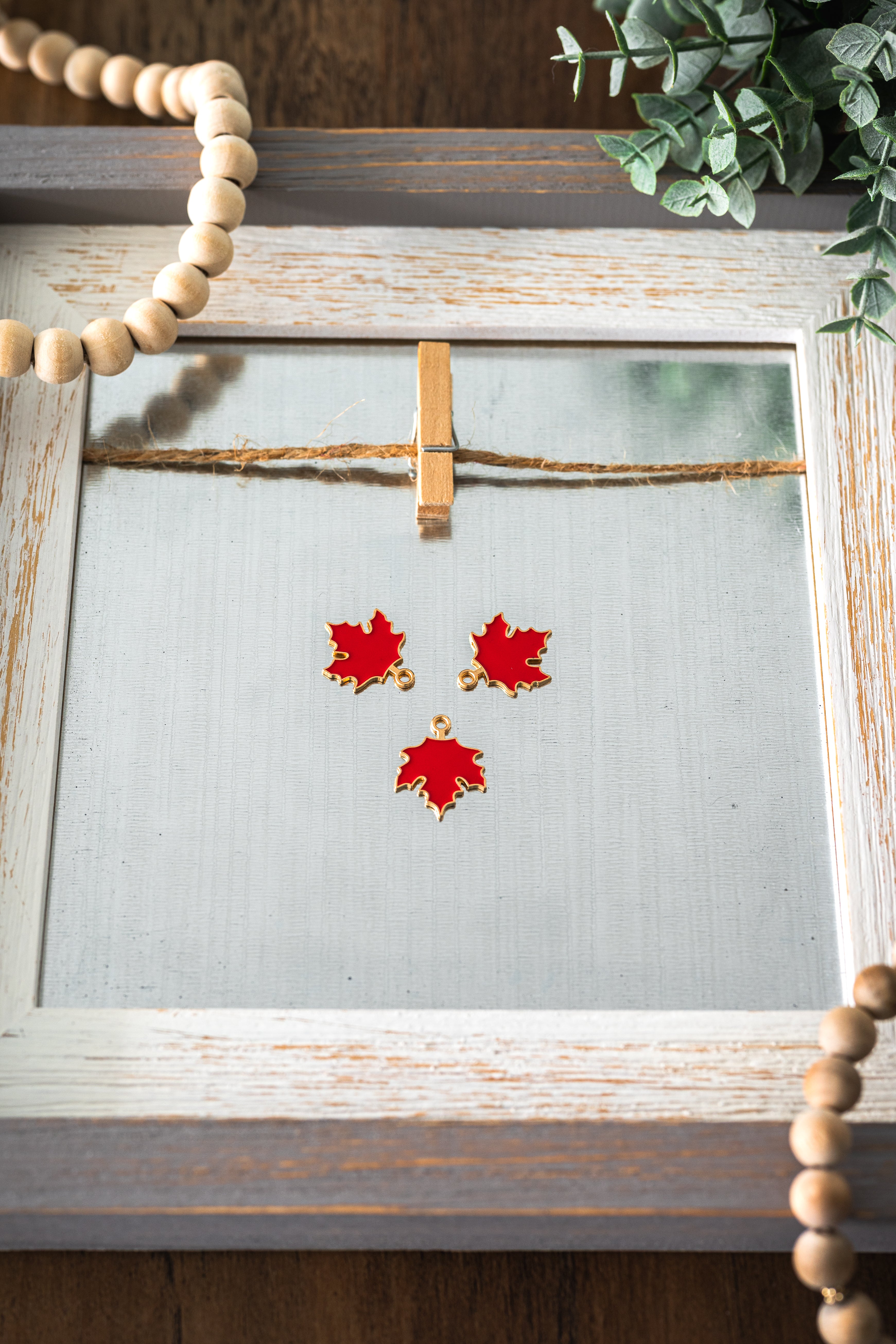 Maple Leaf Charm with Gold Colour Plated Finish