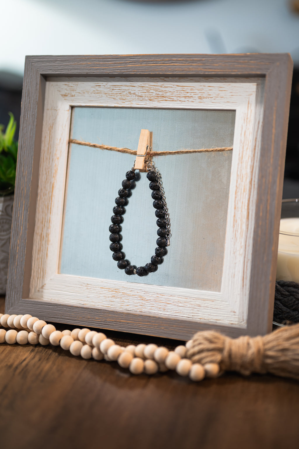 Black Lava Rock Pet Necklace with Interchangeable Charms (Select Charms Separately)