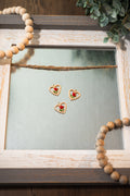 Pearl Heart Rose Charm with Gold Plated Colour