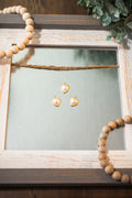 Filled Pearl Heart Charm with Gold Colour Plated Finish