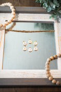 Gold & White Letter Alphabet Charm with Gold Colour Plated Finish