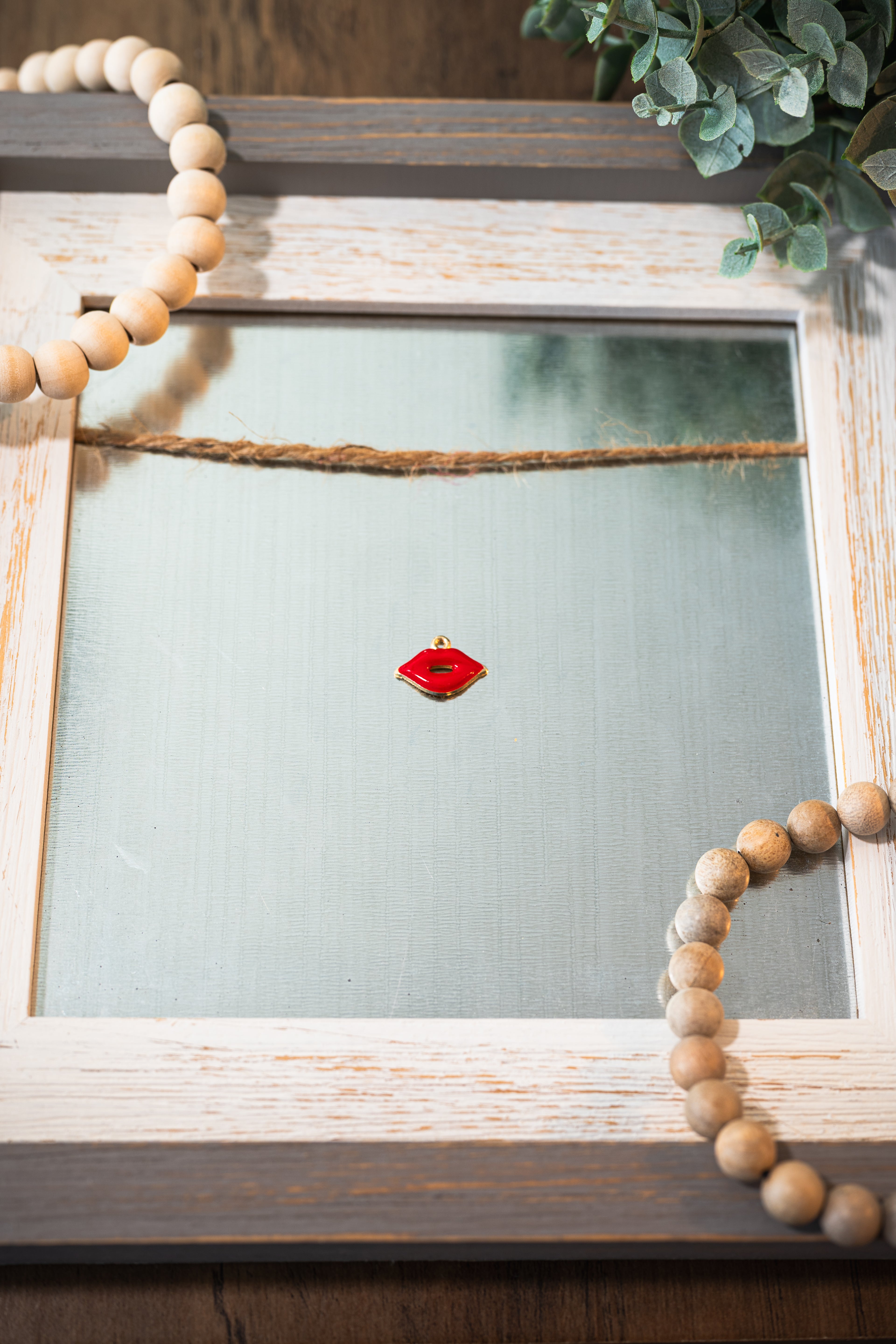 Red Lips Charm with Gold Colour Plated Finish