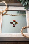 Wood Butterfly Charm with Gold Colour Plated Finish
