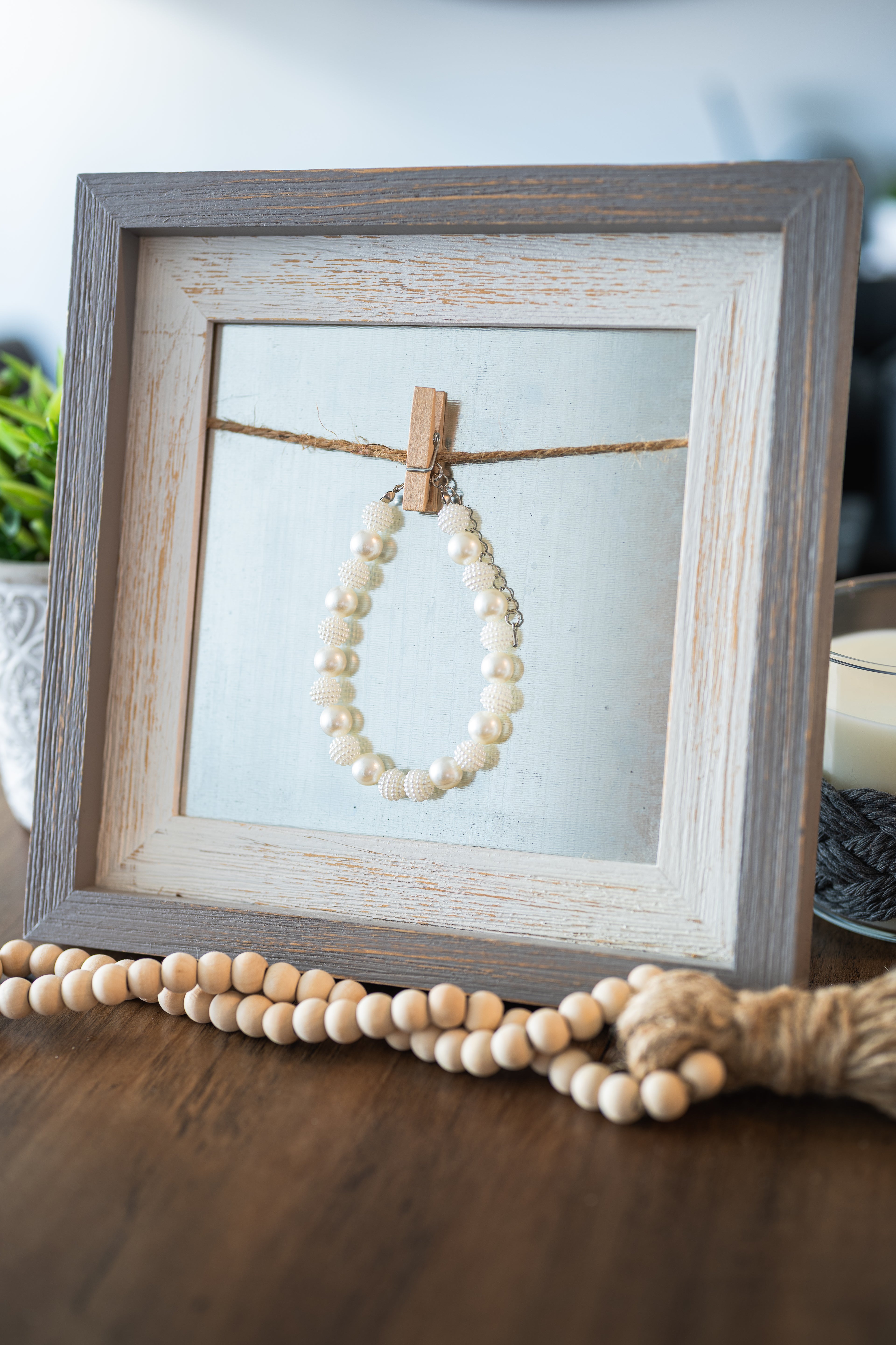 Custom Faux PEARL Pet Necklace with Interchangeable Charms - Custom Size Over 17" (Select Charms Separately)