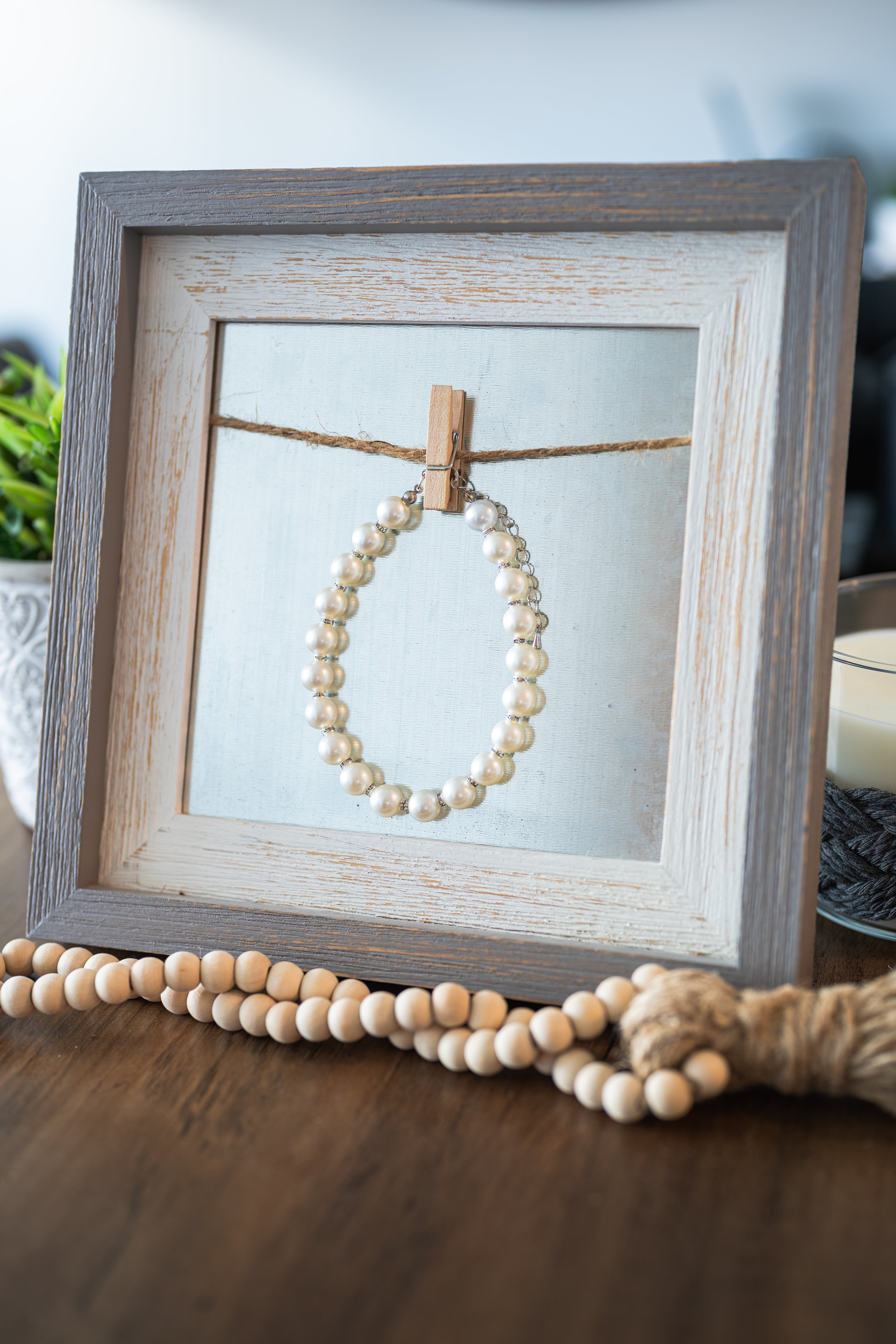 Custom Faux PEARL Pet Necklace with Interchangeable Charms - Custom Size Over 17" (Select Charms Separately)