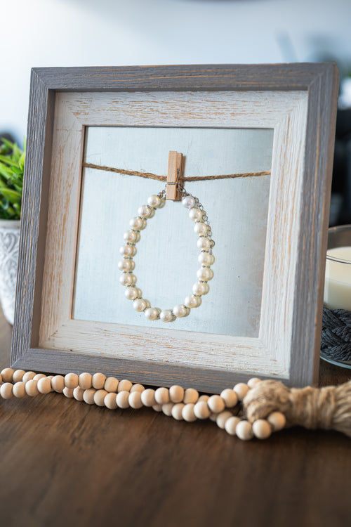 Custom Faux PEARL Pet Necklace with Interchangeable Charms - Custom Size Over 17" (Select Charms Separately)