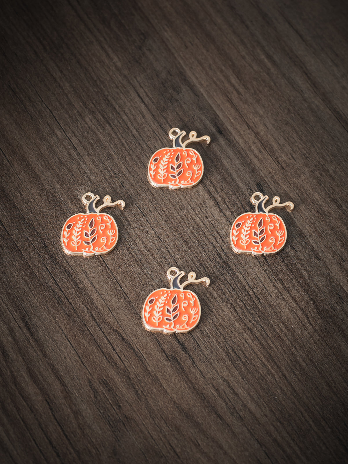 Orange Harvest Pumpkin Charm