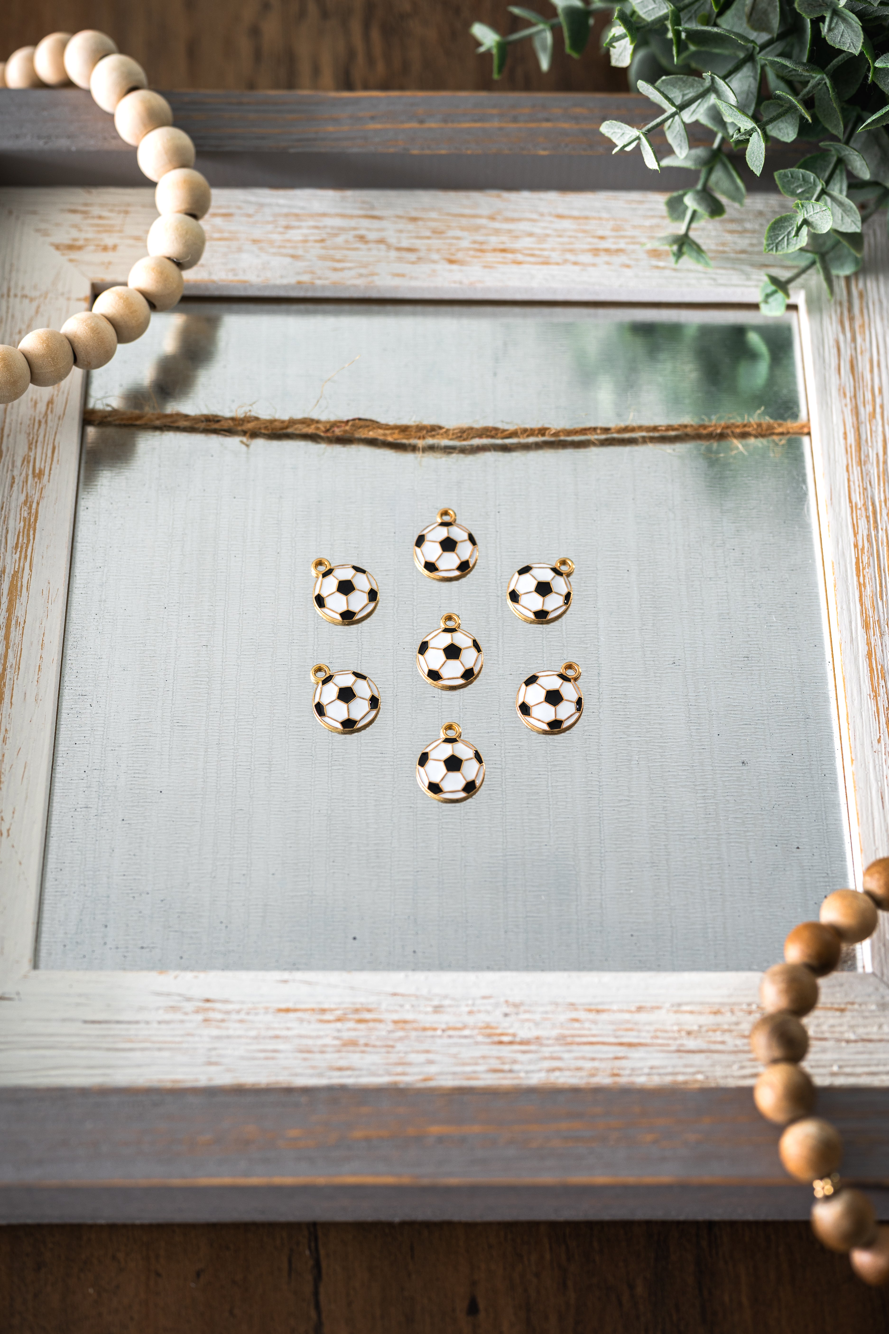 Soccer Ball Charm with Gold Colour Plated Finish