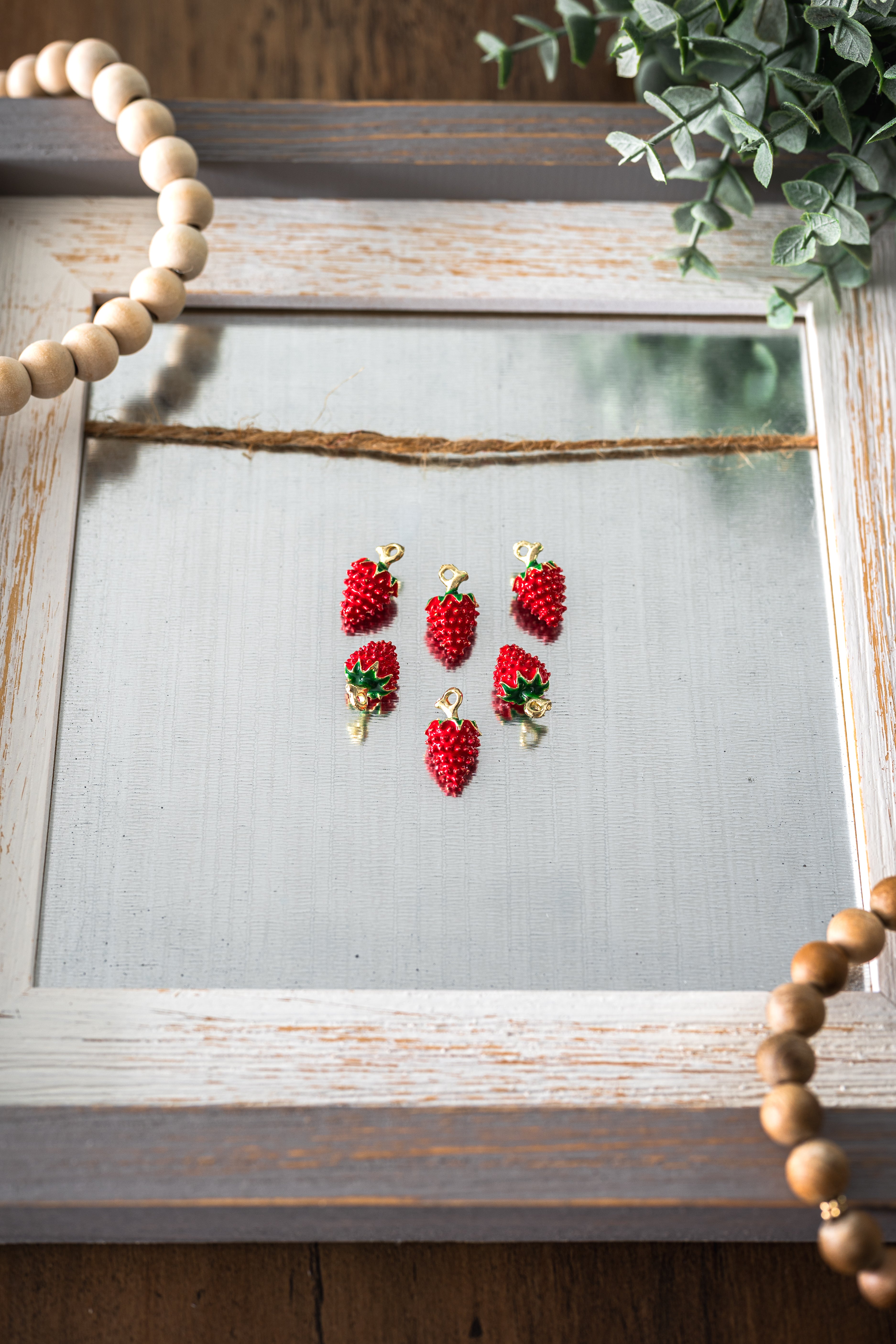 Strawberry Charm with Gold Colour Plated Finish