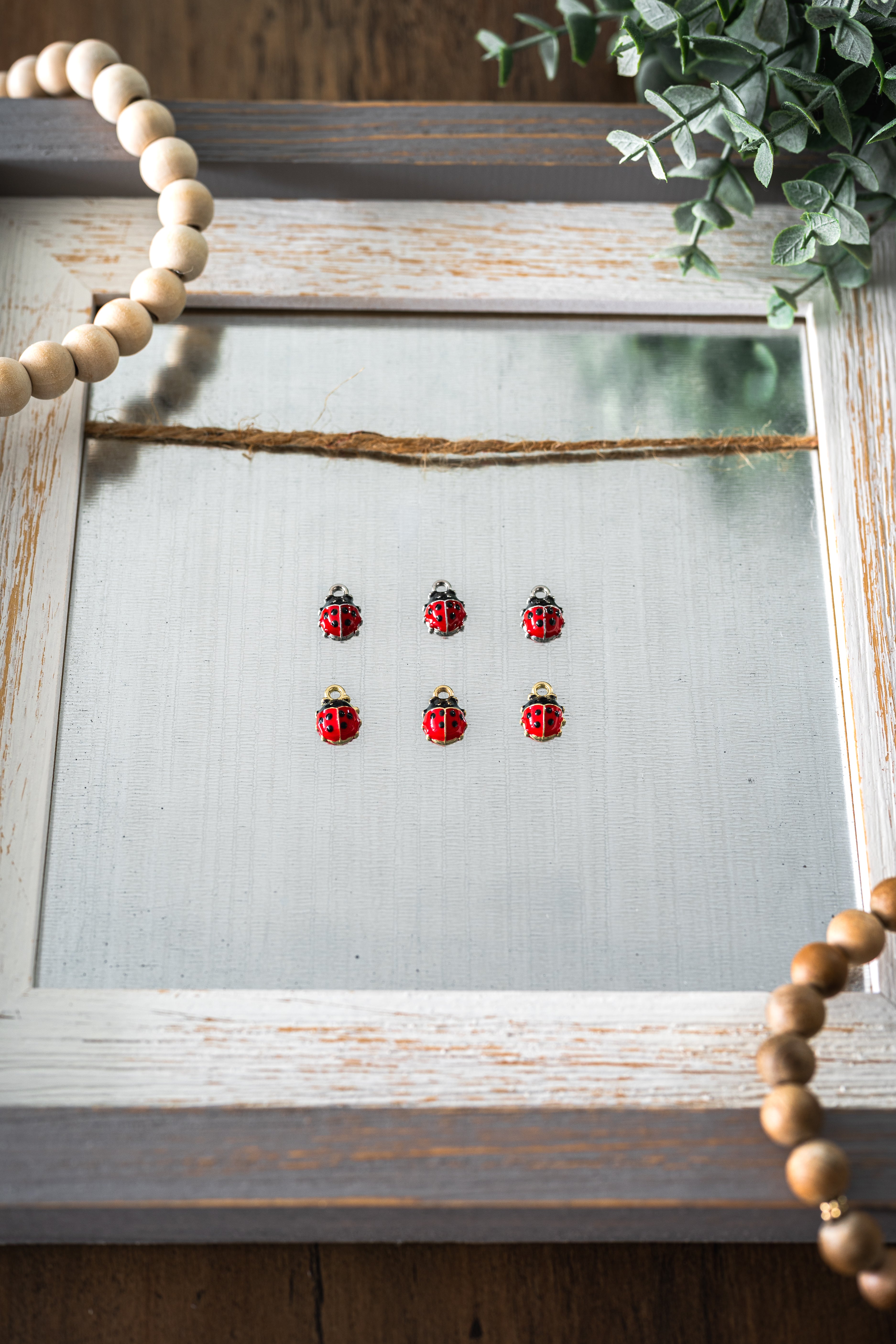 Ladybug Charm with Gold or Silver Colour Plated Finish