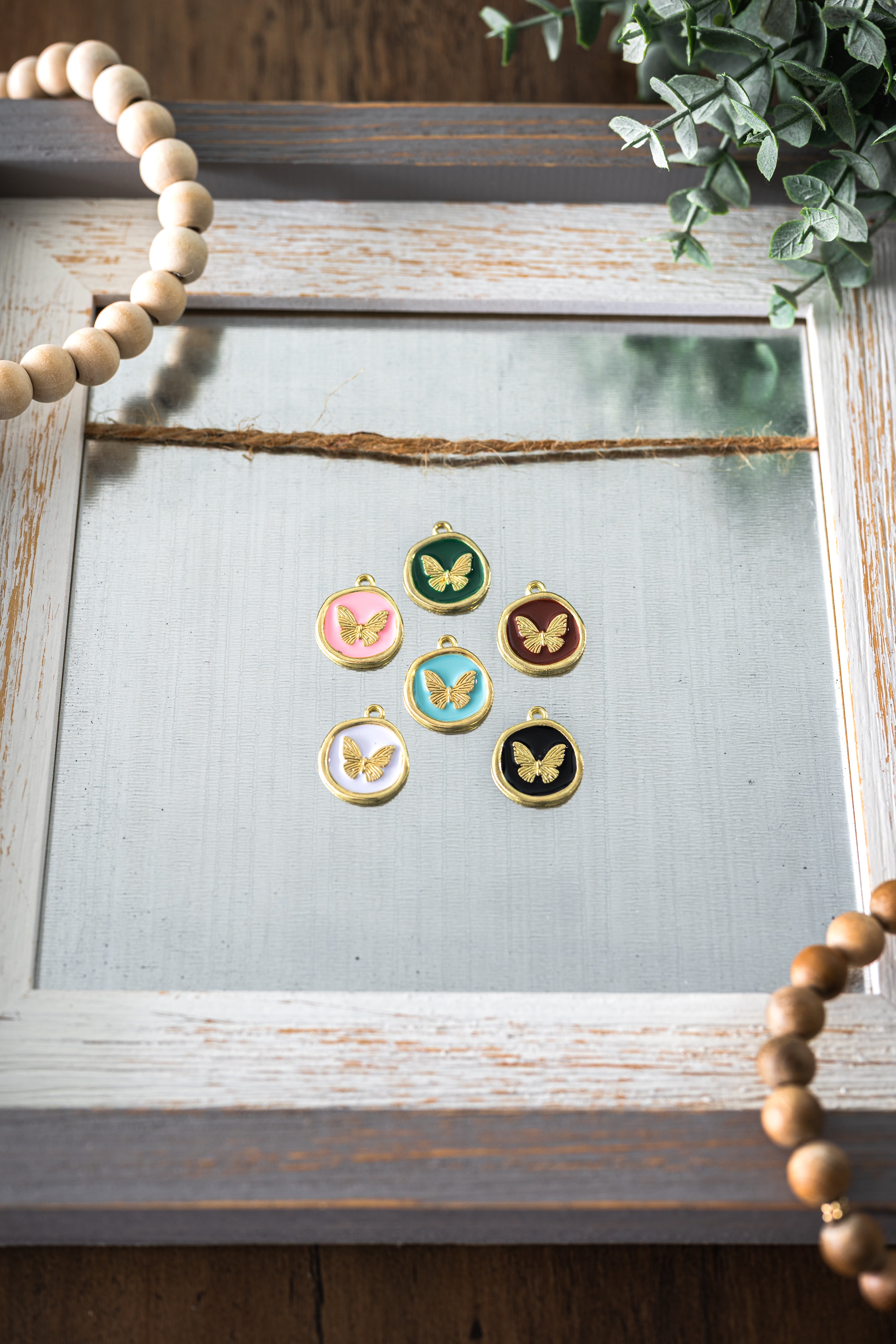 Butterfly Charm with Gold Colour Plated Finish