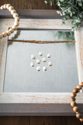 White Camellia Flower Charm with Gold Colour Plated Finish